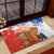 Chile Christmas Rubber Doormat with Flag Colors Tree Reindeer Condor and Gift Design - Wonder Print Shop