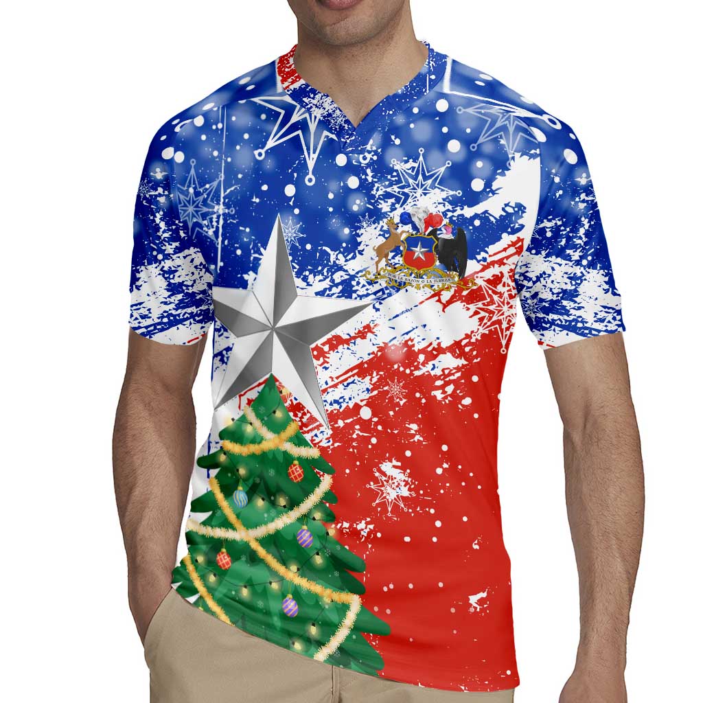 Chile Christmas Rugby Jersey with Flag Colors Tree Reindeer Condor and Gift Design - Wonder Print Shop