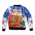 Chile Christmas Sleeve Zip Bomber Jacket with Flag Colors Tree Reindeer Condor and Gift Design - Wonder Print Shop