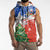 Chile Christmas Sleeveless Hoodie with Flag Colors Tree Reindeer Condor and Gift Design - Wonder Print Shop