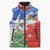Chile Christmas Sleeveless Puffer Jacket with Flag Colors Tree Reindeer Condor and Gift Design - Wonder Print Shop