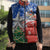 Chile Christmas Sleeveless Puffer Jacket with Flag Colors Tree Reindeer Condor and Gift Design - Wonder Print Shop