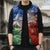 Chile Christmas Sleeveless Puffer Jacket with Flag Colors Tree Reindeer Condor and Gift Design - Wonder Print Shop