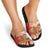 Chile Christmas Slide Sandals with Flag Colors Tree Reindeer Condor and Gift Design - Wonder Print Shop