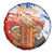 Chile Christmas Spare Tire Cover with Flag Colors Tree Reindeer Condor and Gift Design - Wonder Print Shop
