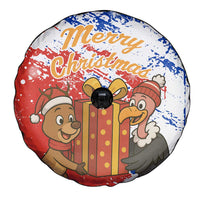 Chile Christmas Spare Tire Cover with Flag Colors Tree Reindeer Condor and Gift Design - Wonder Print Shop