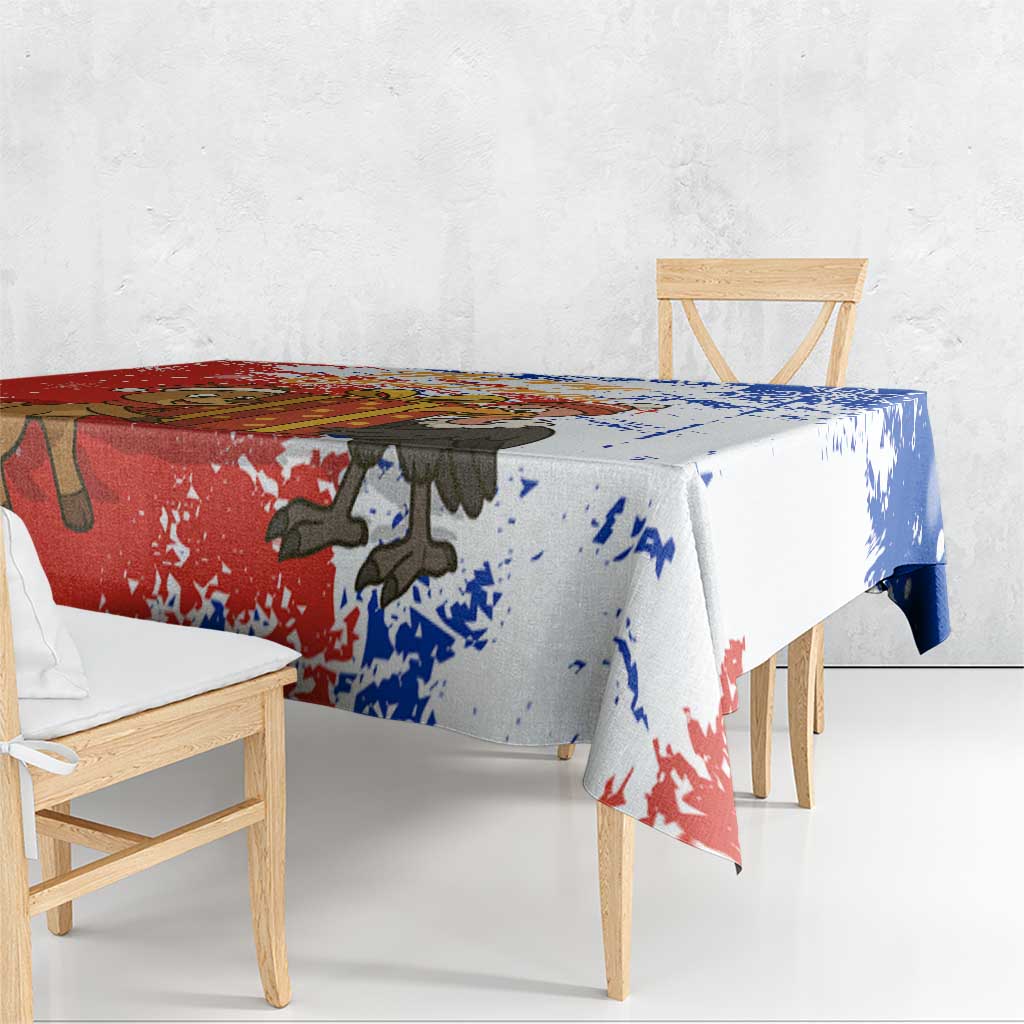 Chile Christmas Tablecloth with Flag Colors Tree Reindeer Condor and Gift Design - Wonder Print Shop