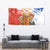 Chile Christmas Tapestry with Flag Colors Tree Reindeer Condor and Gift Design - Wonder Print Shop