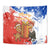 Chile Christmas Tapestry with Flag Colors Tree Reindeer Condor and Gift Design - Wonder Print Shop