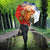 Chile Christmas Umbrella with Flag Colors Tree Reindeer Condor and Gift Design - Wonder Print Shop