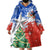 Chile Christmas Wearable Blanket Hoodie with Flag Colors Tree Reindeer Condor and Gift Design - Wonder Print Shop