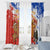Chile Christmas Window Curtain with Flag Colors Tree Reindeer Condor and Gift Design - Wonder Print Shop