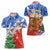 Chile Christmas Women Polo Shirt with Flag Colors Tree Reindeer Condor and Gift Design - Wonder Print Shop