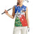 Chile Christmas Women Sleeveless Polo Shirt with Flag Colors Tree Reindeer Condor and Gift Design - Wonder Print Shop