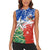 Chile Christmas Women Sleeveless Polo Shirt with Flag Colors Tree Reindeer Condor and Gift Design - Wonder Print Shop