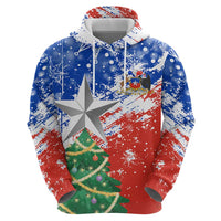 Chile Christmas Zip Hoodie with Flag Colors Tree Reindeer Condor and Gift Design - Wonder Print Shop
