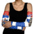 Chile Christmas Arm Sleeves with Moai Statues Santa Hats Snowflakes and Flag Colors Design - Wonder Print Shop