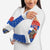 Chile Christmas Arm Sleeves with Moai Statues Santa Hats Snowflakes and Flag Colors Design - Wonder Print Shop