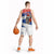 Chile Christmas Basketball Jersey with Moai Statues Santa Hats Snowflakes and Flag Colors Design - Wonder Print Shop