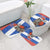 Chile Christmas Bathroom Set with Moai Statues Santa Hats Snowflakes and Flag Colors Design - Wonder Print Shop
