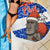 Chile Christmas Beach Blanket with Moai Statues Santa Hats Snowflakes and Flag Colors Design - Wonder Print Shop