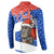 Chile Christmas Button Sweatshirt with Moai Statues Santa Hats Snowflakes and Flag Colors Design - Wonder Print Shop