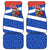 Chile Christmas Car Mats with Moai Statues Santa Hats Snowflakes and Flag Colors Design - Wonder Print Shop