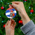 Chile Christmas Ceramic Ornament with Moai Statues Santa Hats Snowflakes and Flag Colors Design - Wonder Print Shop