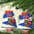 Chile Christmas Ceramic Ornament with Moai Statues Santa Hats Snowflakes and Flag Colors Design - Wonder Print Shop