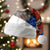 Chile Christmas Santa Hat with Moai Statues Santa Hats Snowflakes and Flag Colors Design - Wonder Print Shop