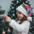 Chile Christmas Santa Hat with Moai Statues Santa Hats Snowflakes and Flag Colors Design - Wonder Print Shop