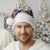 Chile Christmas Santa Hat with Moai Statues Santa Hats Snowflakes and Flag Colors Design - Wonder Print Shop