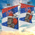 Chile Christmas Garden Flag with Moai Statues Santa Hats Snowflakes and Flag Colors Design - Wonder Print Shop