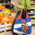 Chile Christmas Grocery Bag with Moai Statues Santa Hats Snowflakes and Flag Colors Design - Wonder Print Shop
