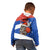 Chile Christmas Kid Hoodie with Moai Statues Santa Hats Snowflakes and Flag Colors Design - Wonder Print Shop