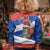 Chile Christmas Kid Ugly Christmas Sweater with Moai Statues Santa Hats Snowflakes and Flag Colors Design - Wonder Print Shop