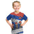 Chile Christmas Kid T Shirt with Moai Statues Santa Hats Snowflakes and Flag Colors Design - Wonder Print Shop