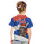 Chile Christmas Kid T Shirt with Moai Statues Santa Hats Snowflakes and Flag Colors Design - Wonder Print Shop