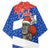 Chile Christmas Kimono with Moai Statues Santa Hats Snowflakes and Flag Colors Design - Wonder Print Shop