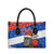 Chile Christmas Leather Bag with Moai Statues Santa Hats Snowflakes and Flag Colors Design - Wonder Print Shop