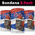 Chile Christmas Neck Gaiter with Moai Statues Santa Hats Snowflakes and Flag Colors Design - Wonder Print Shop