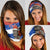 Chile Christmas Neck Gaiter with Moai Statues Santa Hats Snowflakes and Flag Colors Design - Wonder Print Shop