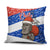 Chile Christmas Pillow Cover with Moai Statues Santa Hats Snowflakes and Flag Colors Design - Wonder Print Shop