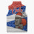 Chile Christmas Sleeveless Puffer Jacket with Moai Statues Santa Hats Snowflakes and Flag Colors Design - Wonder Print Shop