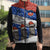 Chile Christmas Sleeveless Puffer Jacket with Moai Statues Santa Hats Snowflakes and Flag Colors Design - Wonder Print Shop
