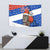 Chile Christmas Tapestry with Moai Statues Santa Hats Snowflakes and Flag Colors Design - Wonder Print Shop