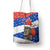 Chile Christmas Tote Bag with Moai Statues Santa Hats Snowflakes and Flag Colors Design - Wonder Print Shop