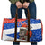Chile Christmas Travel Bag with Moai Statues Santa Hats Snowflakes and Flag Colors Design - Wonder Print Shop