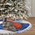 Chile Christmas Tree Skirt with Moai Statues Santa Hats Snowflakes and Flag Colors Design - Wonder Print Shop