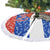 Chile Christmas Tree Skirt with Moai Statues Santa Hats Snowflakes and Flag Colors Design - Wonder Print Shop